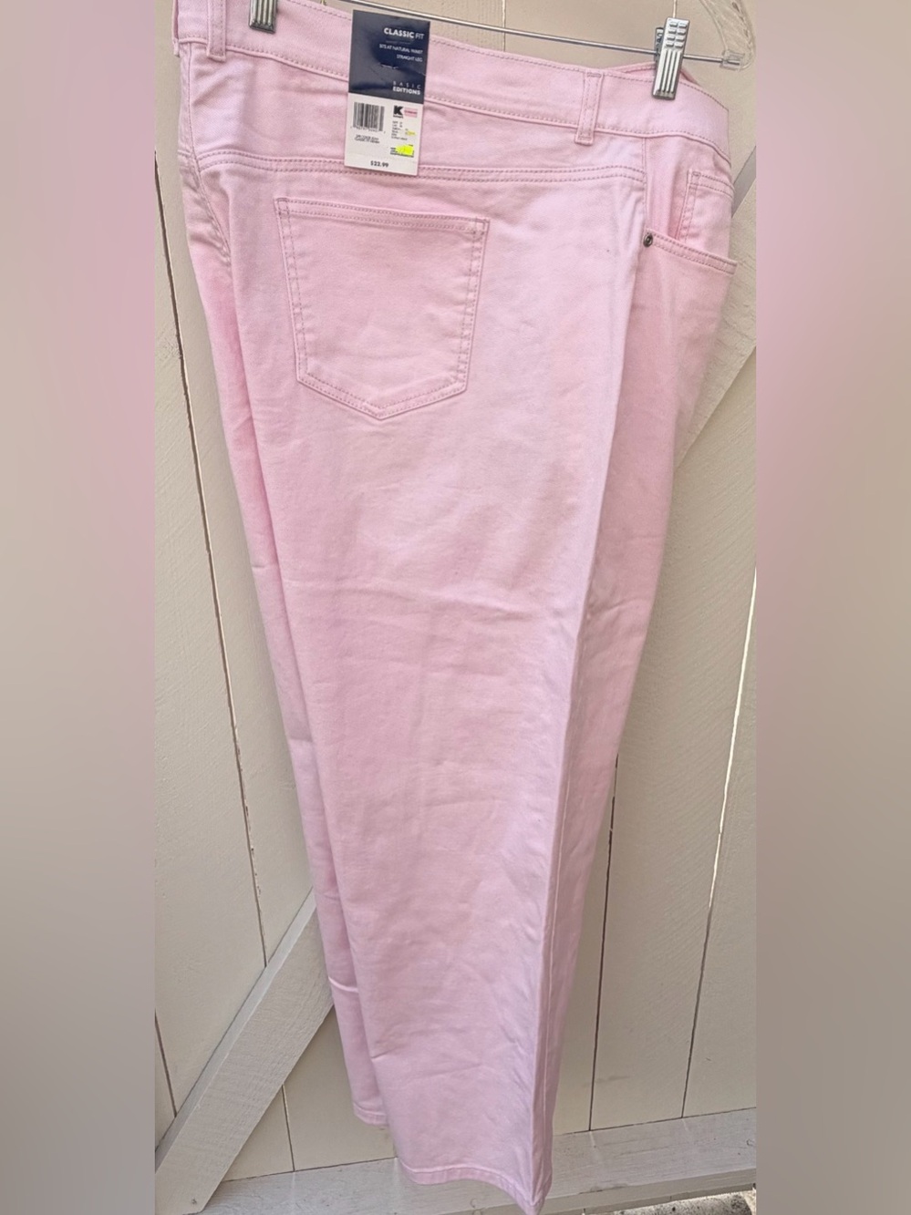Basic Editions Kmart NWT Light Pink Straight-Leg Jeans size 26W